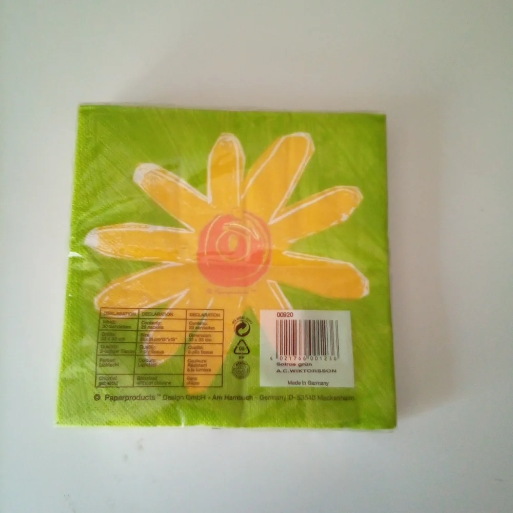 Paper Products Design Two Pack Flower Triple-Ply Disposable Napkins